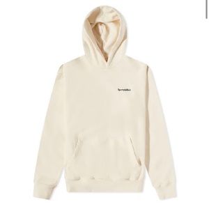 Sporty & Rich Serif Logo Hoddie Cream